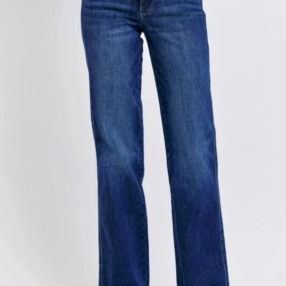 Judy Blue Dark Blue Straight Leg Jeans - Picture 2 of 10